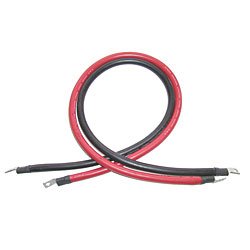 AIMS Power Inverter and Battery Cable 4 AWG 20' Set Copper Cable - Extra Flexible - 3/8