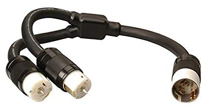 Coleman Cable 1920 50 Amp 125/250-Volt Y-Adapter (1 Male to 2 Female)