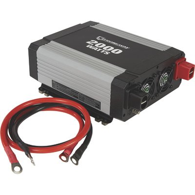 Strongway Modified-Sine Wave Portable Power Inverter with Cables - 2000 Watts, 3 Outlets/1 USB Port