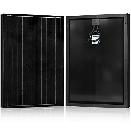ACOPOWER 100W Solar Panel, All Black 100 Watt 12V Mono PV Panel with MC4 Connector