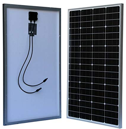 WindyNation 100 Watt 100W Monocrystalline Photovoltaic PV Solar Panel Module 12V Battery Charging for Boat, RV, Off-Grid