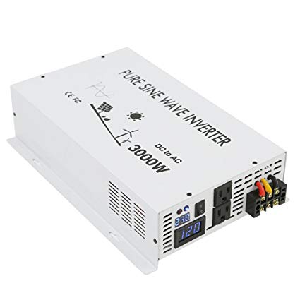WZRELB DC to AC Converter off Grid Pure Sine Wave Power Inverter Generator (3000w 24v 120v)