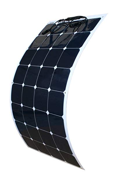WindyNation 100W 100 Watt 12V Bendable Flexible Thin Lightweight Solar Panel Battery Charger w/Power Sunpower Cells for RV, Boat, Cabin, Off-Grid