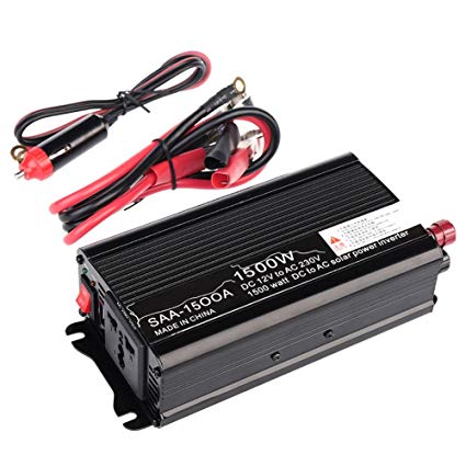 Car Power Inverter 1500W DC12V to AC220-240V AC Household Car Solar Power Converter Power Adapter Modified String Wave From