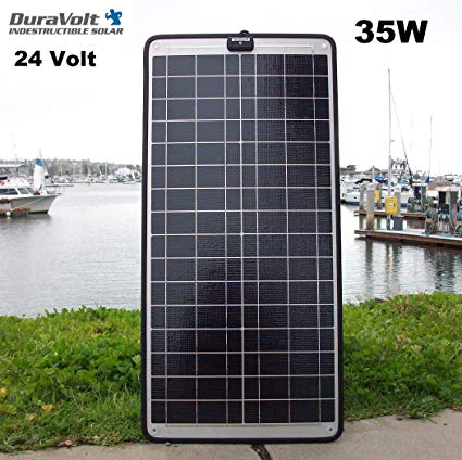 DuraVolt Trolling Motor Charger - 24 Volt solar charger - 35.0 Watt 24V 1A - Plug & Play - for Boats