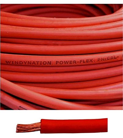 4 Gauge 4 AWG 100 Feet Red Welding Battery Pure Copper Flexible Cable Wire -- Car, Inverter, RV, Solar