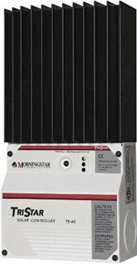 Morningstar TS-60 TriStar 60 Amp 24-60V PWM Solar Controller, Ratings to 60A at 48VDC Communications Capability, Fully Adjustable, Extensive Electronic Protections, Programmable Lighting Control