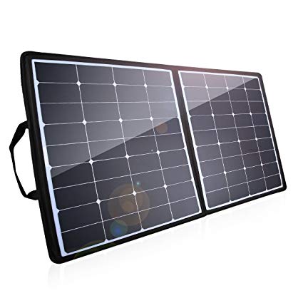 Poweradd [High Effiency] 100W Solar Charger, 18V 12V SUNPOWER Solar Panel Water/Shock/Dust Resistant Foldable Panel for Laptop, Macbook, iPhone, Samsung, Generator, ChargerCenter, UPS and More