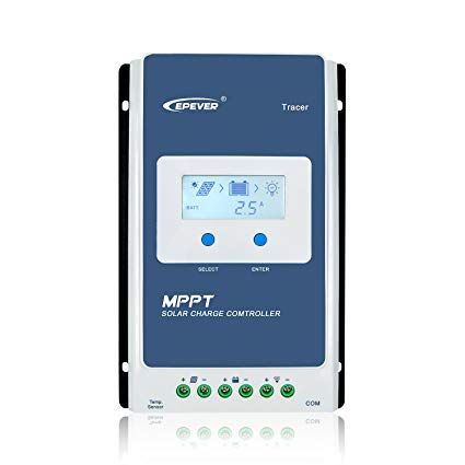 EPever MPPT Solar Charge Controller 30A 12V/24V Auto Work with LCD Display Upgrade Tracer3210AN Solar Panel Charging Battery Regulator for Gel Flooded Sealed Lithium Battery (Tracer3210AN)