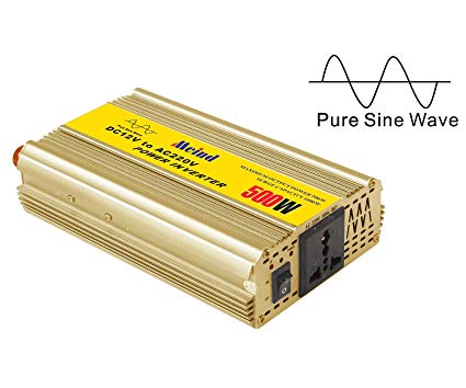 Meind pure sine wave power inverter 500W DC 12V to AC 220V peak 1000W Car power converter