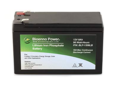 Bioenno Power BLF-1208LB-K 12V, 8Ah LiFePO4 Battery