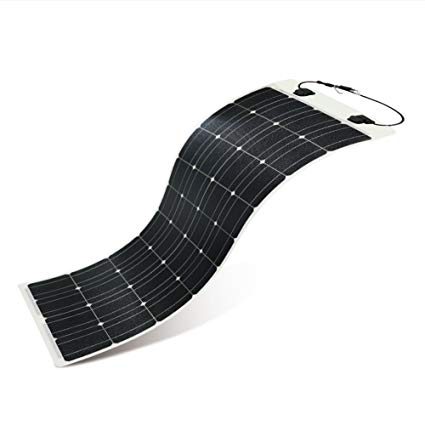 Renogy 100 Watt 12 Volt Extremely Flexible Monocrystalline Solar Panel - Ultra Lightweight, Ultra Thin, Up to 248 Degree Arc, for RV, Boats, Roofs, Uneven Surfaces