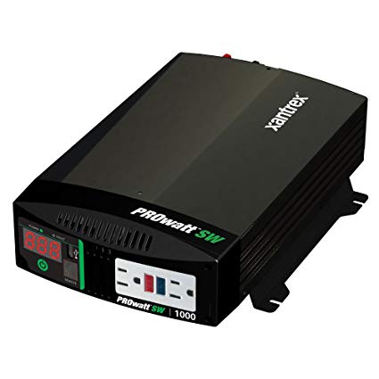 Xantrex 806-1210 PROwatt SW 1000 12V Power Inverter, 1000 watts maximum/2000 watt surge capability, Built-in digital display for DC volts and output power, Built-in USB port to power USB-powered devices