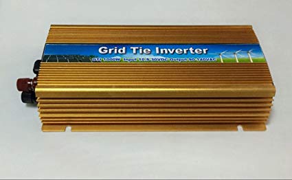 BBGS 1000w Micro Solar Grid Tie Inverter DC20-45V to AC110V with Pure Sine Wave Gold Color (DC22-45V)