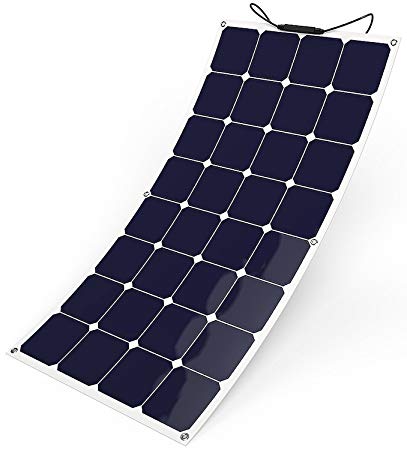 GIARIDE 100W 18V 12V Solar Panel Sunpower Flexible Bendable Lightweight Waterproof Dust-proof Solar Charger for RV, Boat, Yacht, Cabin, Tent, Car, Trailer, Camp and 12V Battery