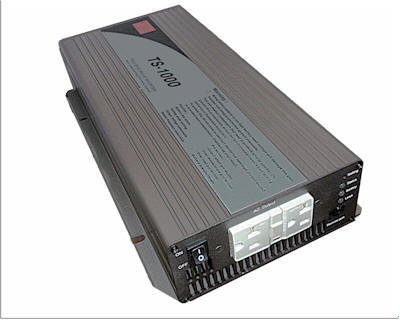 MEAN WELL TS-1000-112 12 VOLT 1000 WATT TRUE SINE WAVE DC / AC INVERTER WITH DUAL GFCI OUTLETS