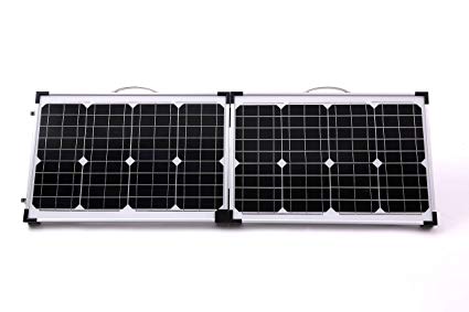 120w Mono Foldable Solar Panel Kit with 10amp Lcd Solar Controller (sliver and black)